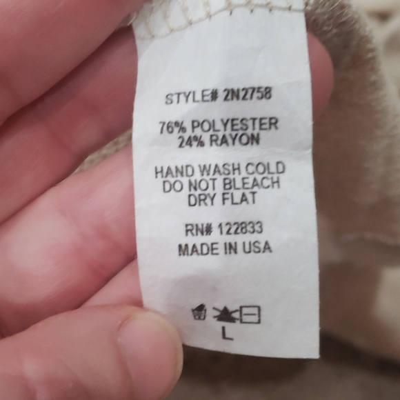 Foreign Exchange L cascading open front cardigan lagenlook burnout - Picture 5 of 7